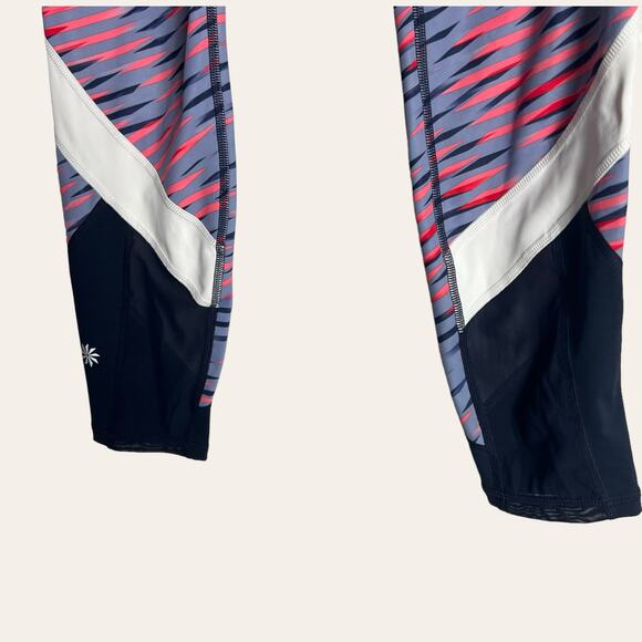 Athleta Electra Sonar Navy Blue Red 7/8 Workout Legging Size XS - Picture 5 of 9